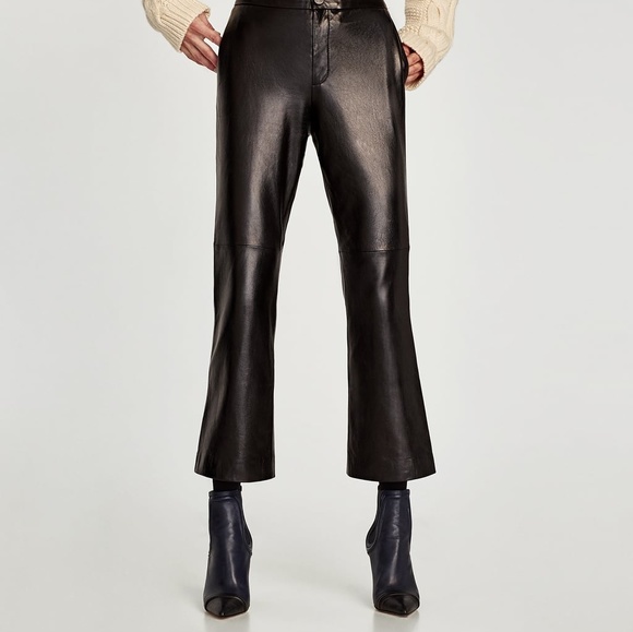ZARA STUDIO LEATHER PANTS - Picture 6 of 7